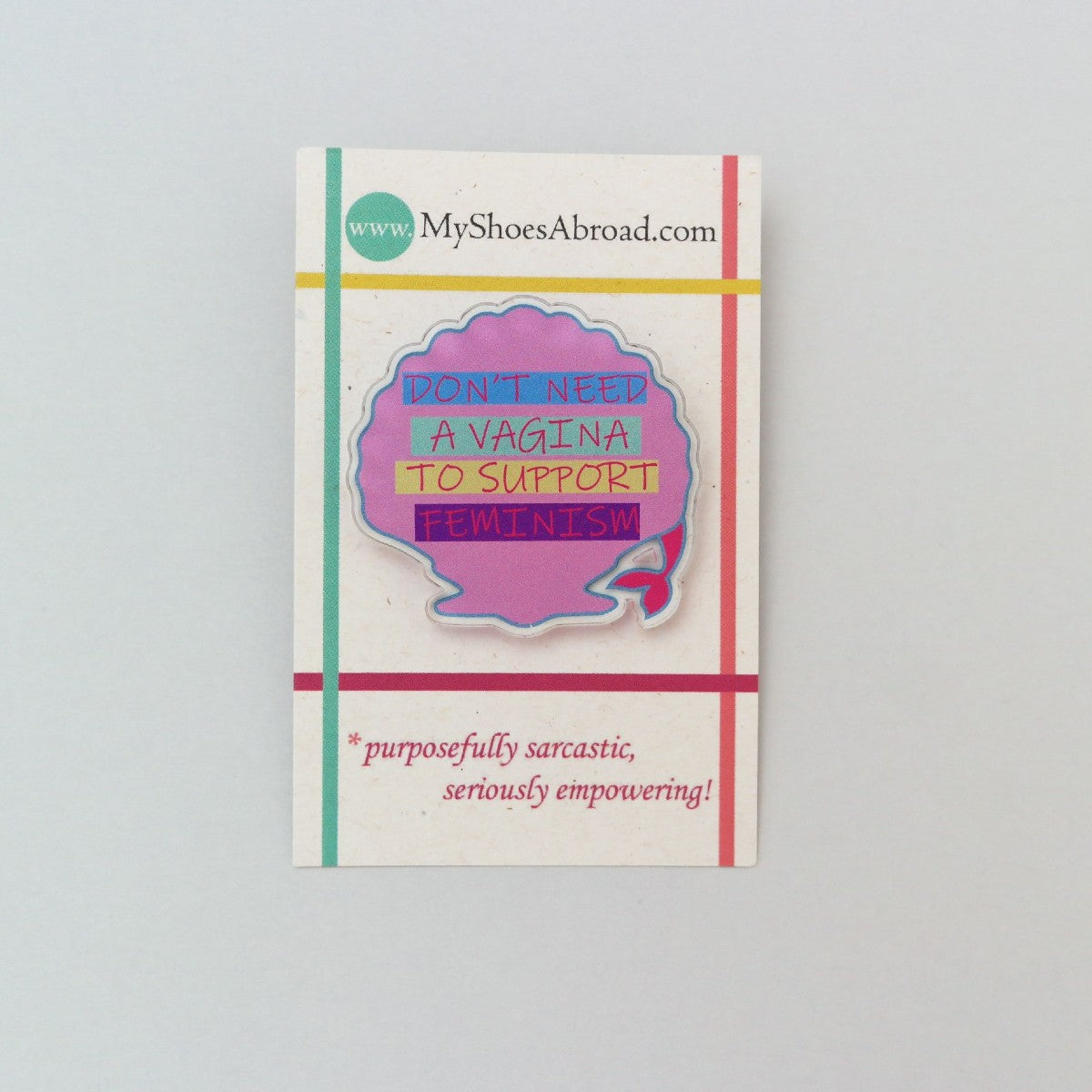 Feminist brooch on sale